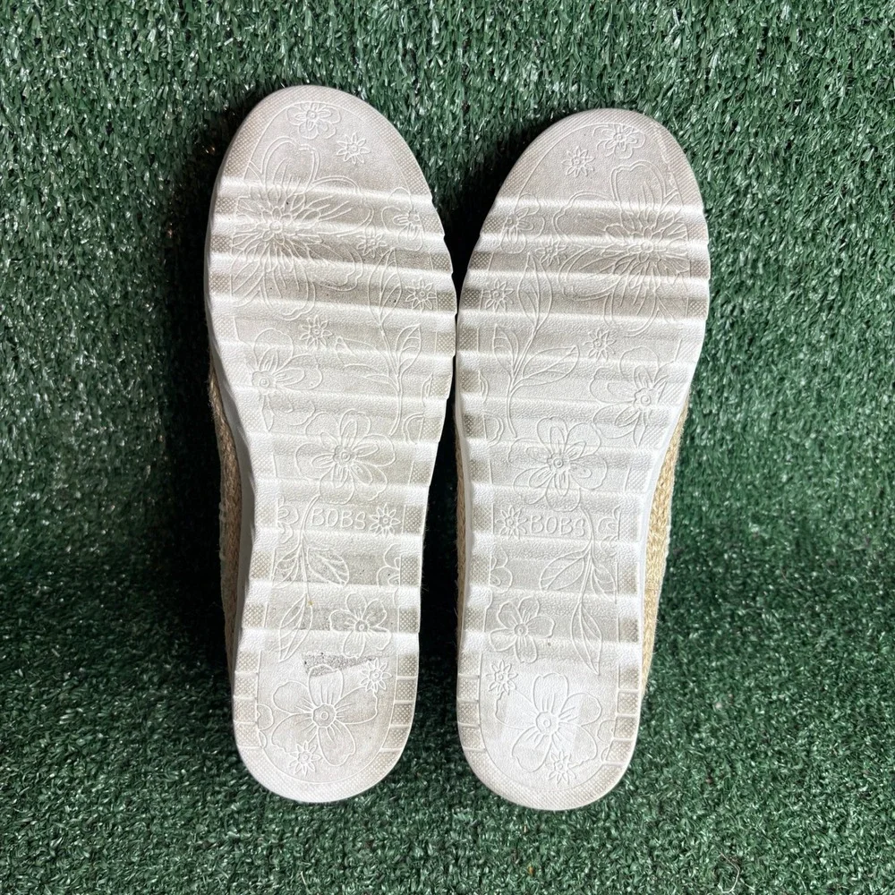 Skechers BOBS Flexpadrille Hi-Crisp‎ Meadow Espadrille Slip On Natural Womens 8